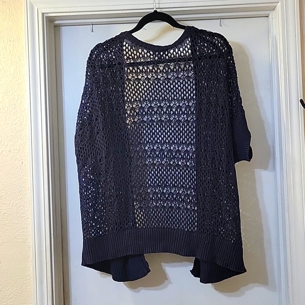 Womens Shirt Sleeve Sweater Cardigan Size 2X - Picture 2 of 8